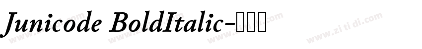 Junicode BoldItalic字体转换